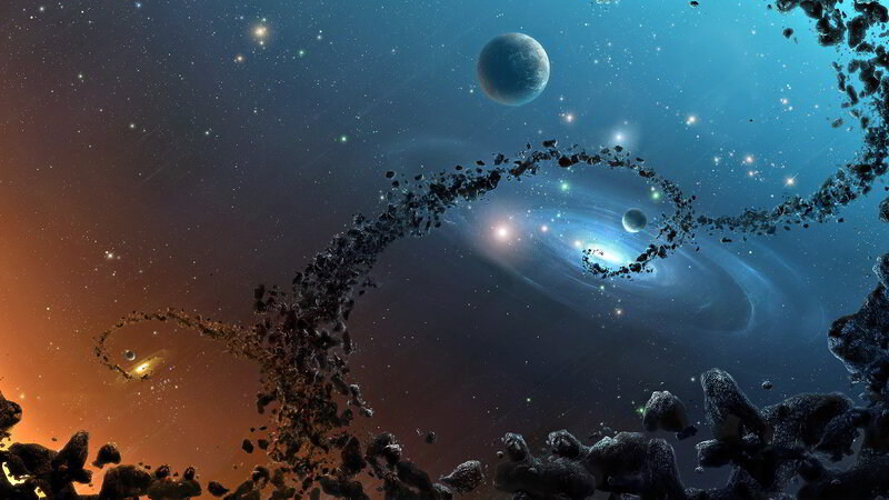 cosmic asteroid field