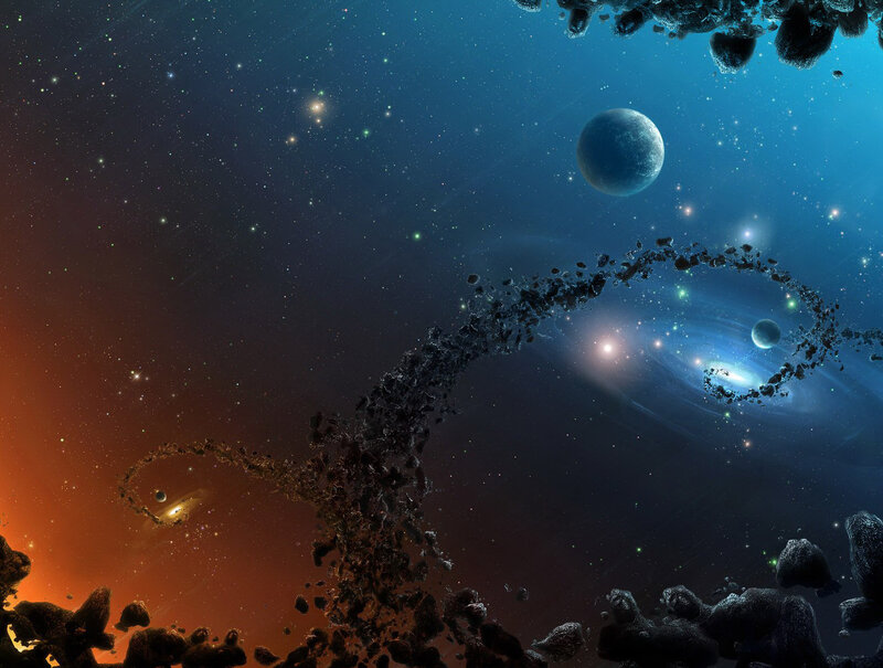 cosmic asteroid field