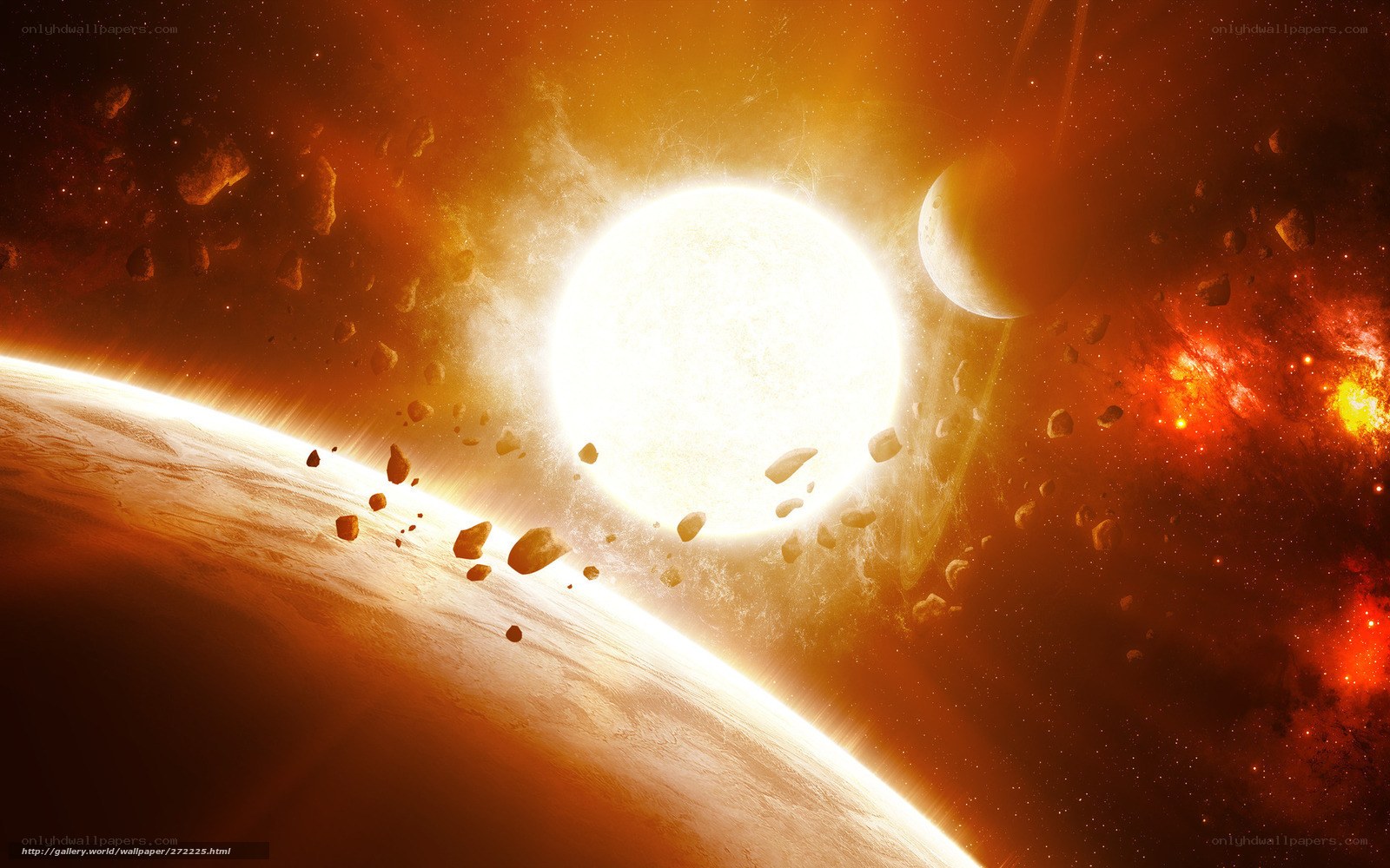 Cosmic asteroid storm