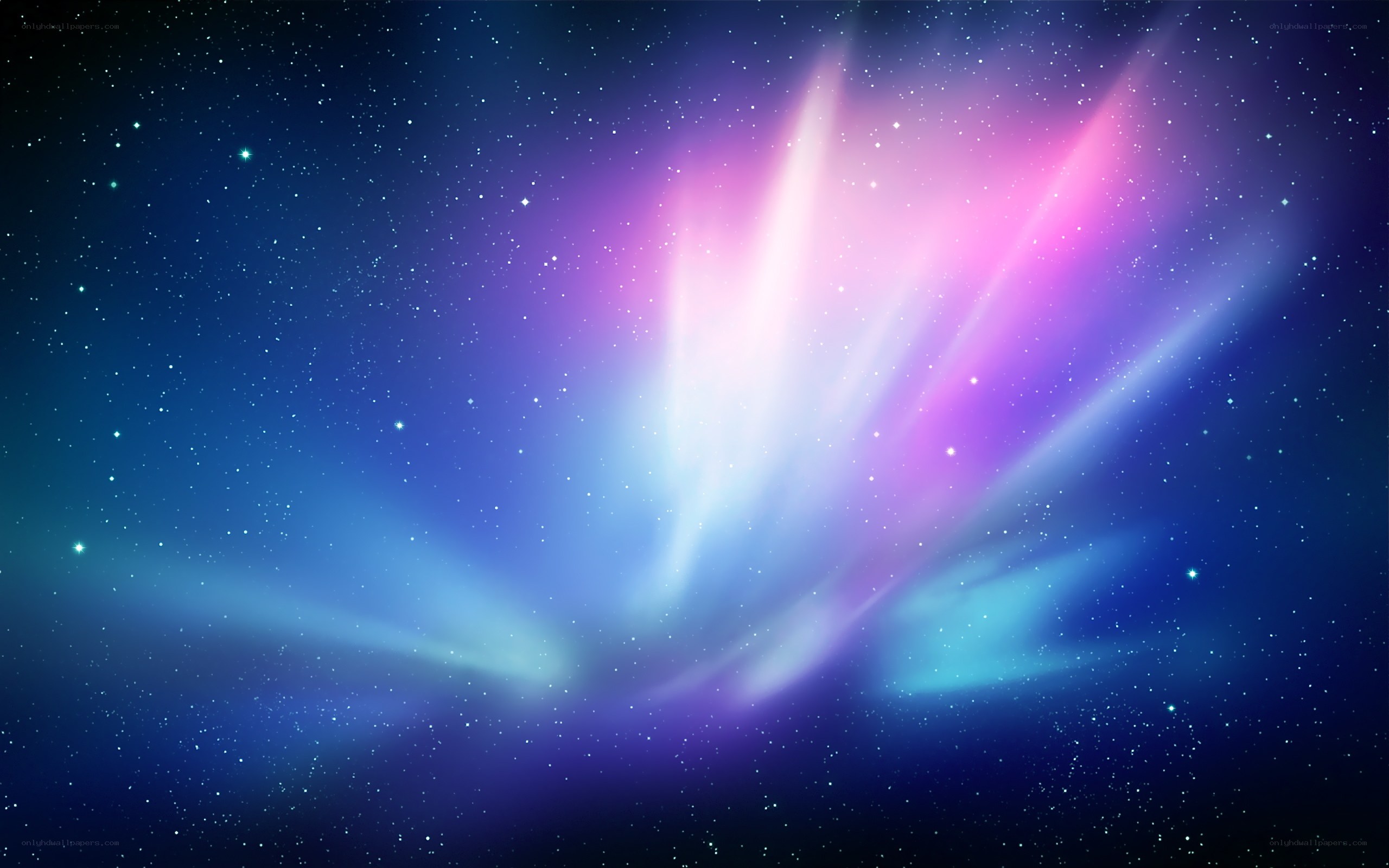 cosmic aurora in starry sky