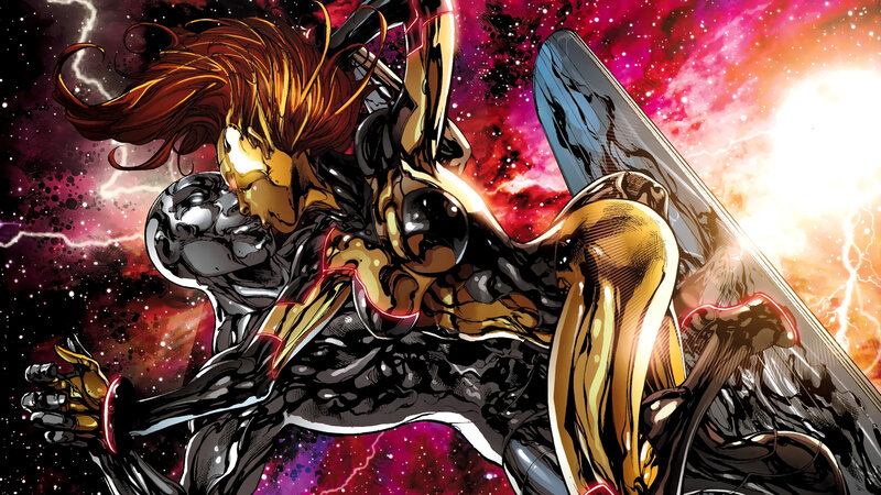 Cosmic battle between heroes