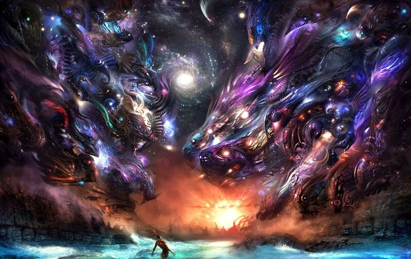 Cosmic battle of titans