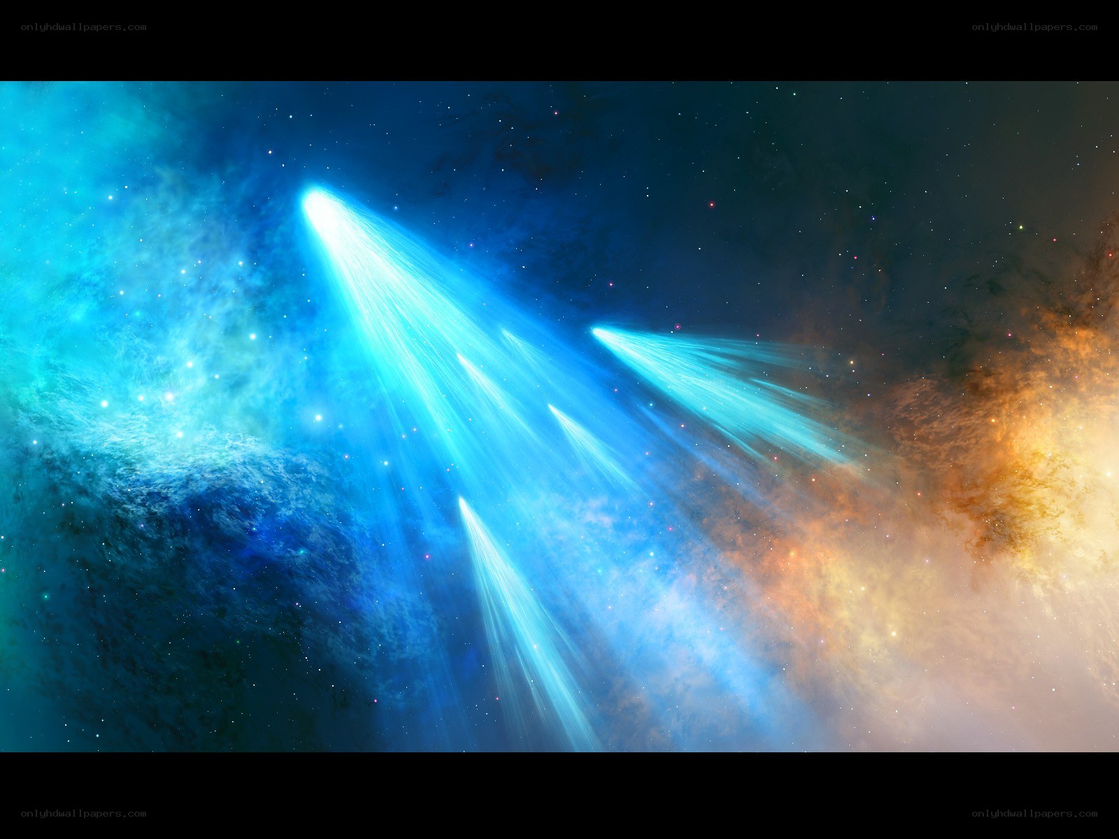 Cosmic beams in nebula