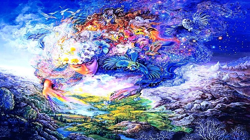 cosmic being over landscape