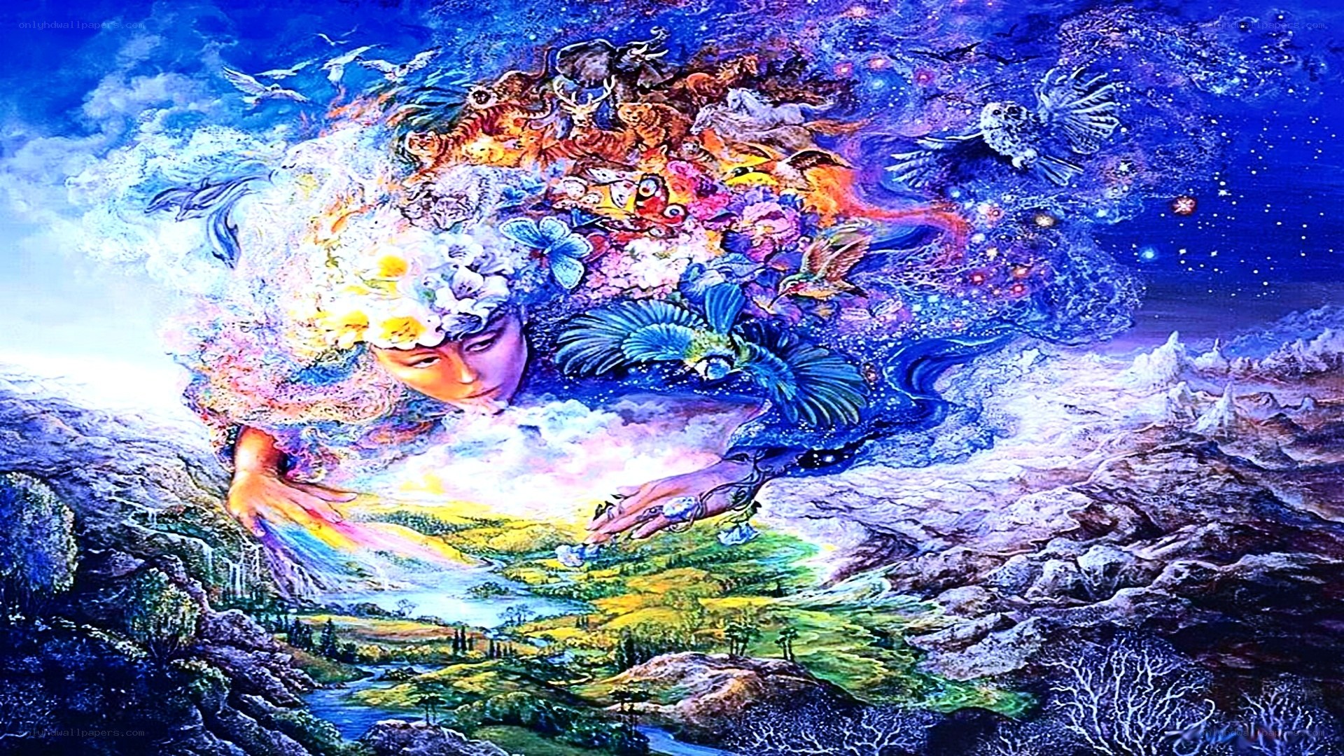 cosmic being over landscape