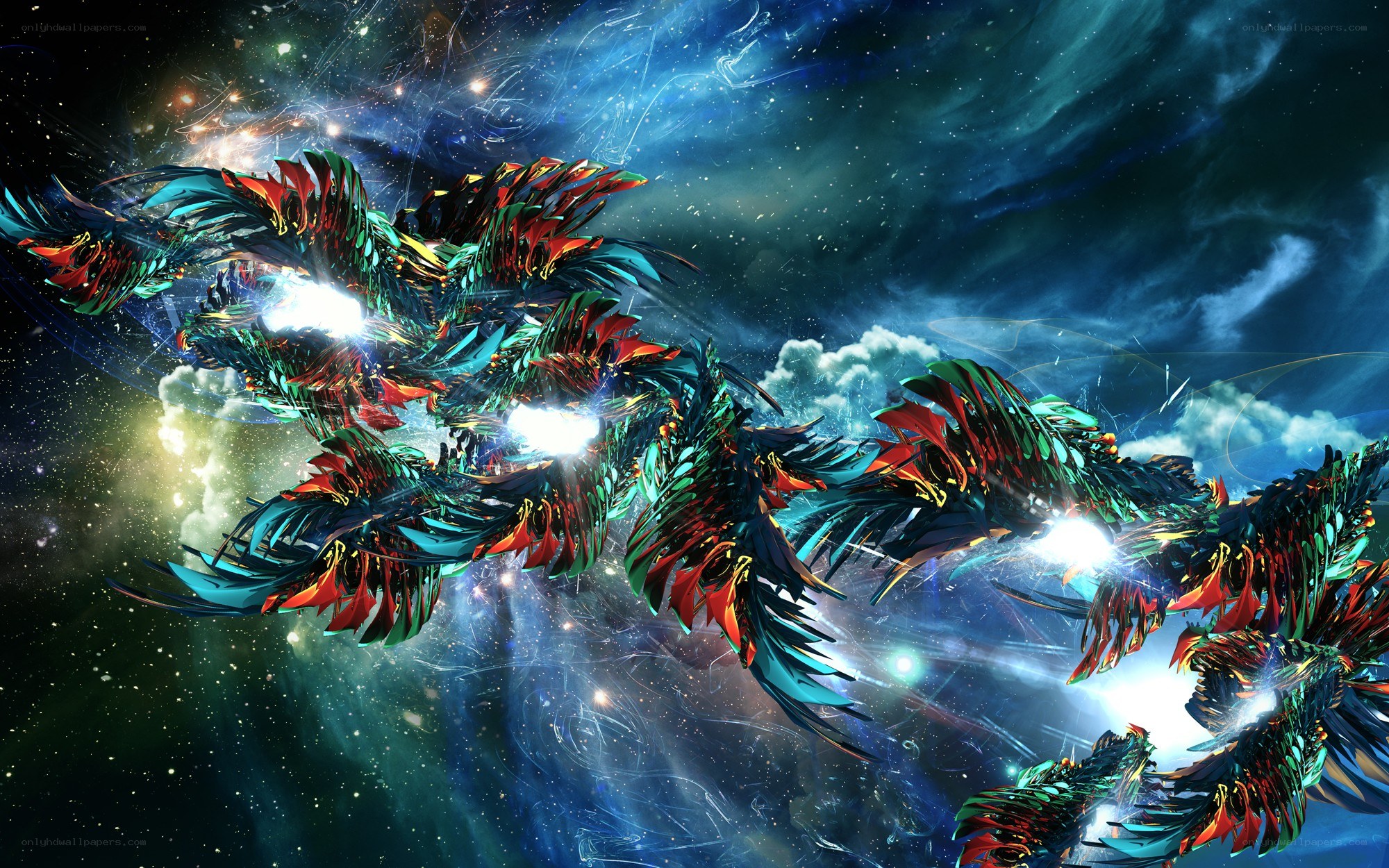 Cosmic birds in nebula