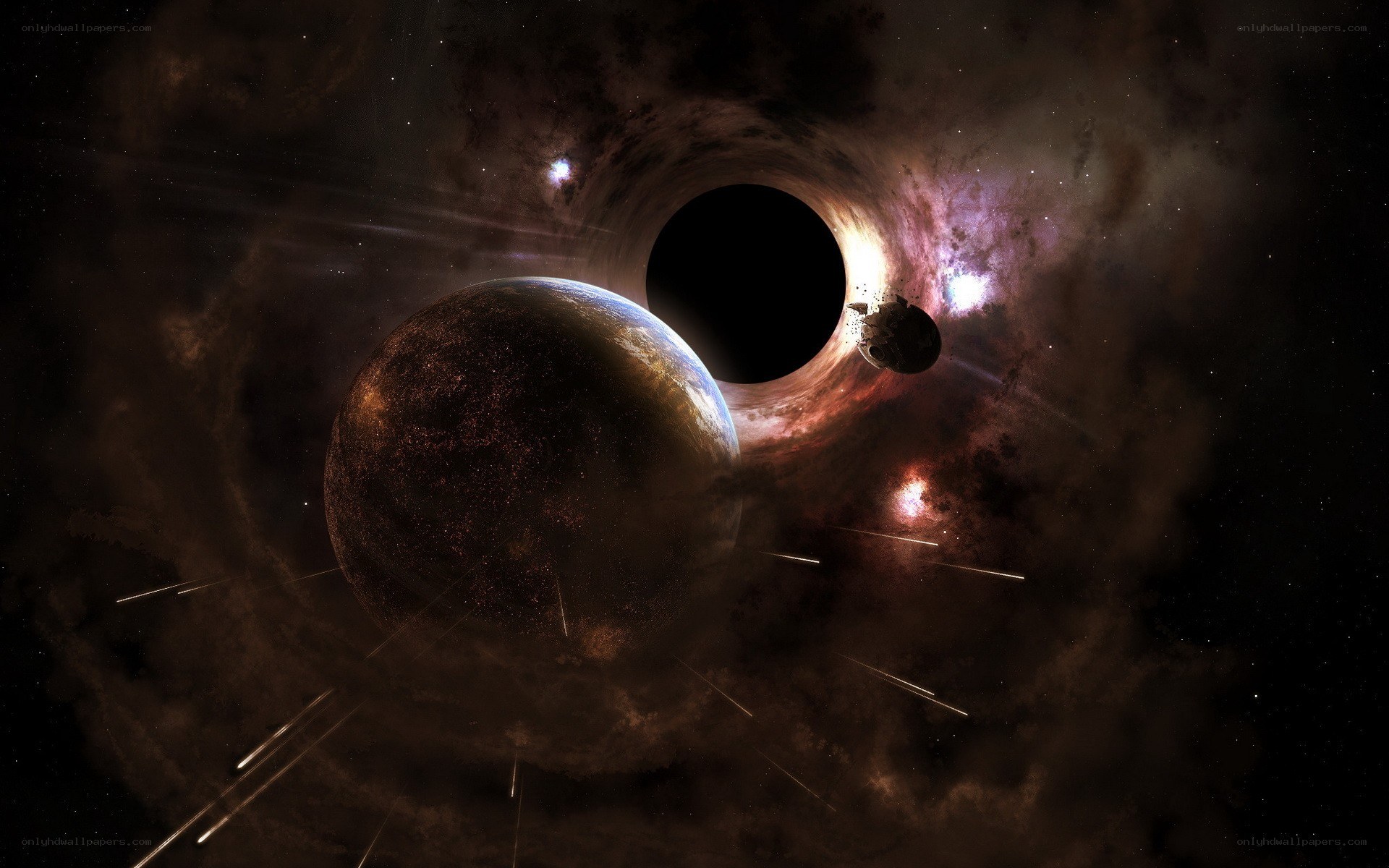 cosmic black hole scene