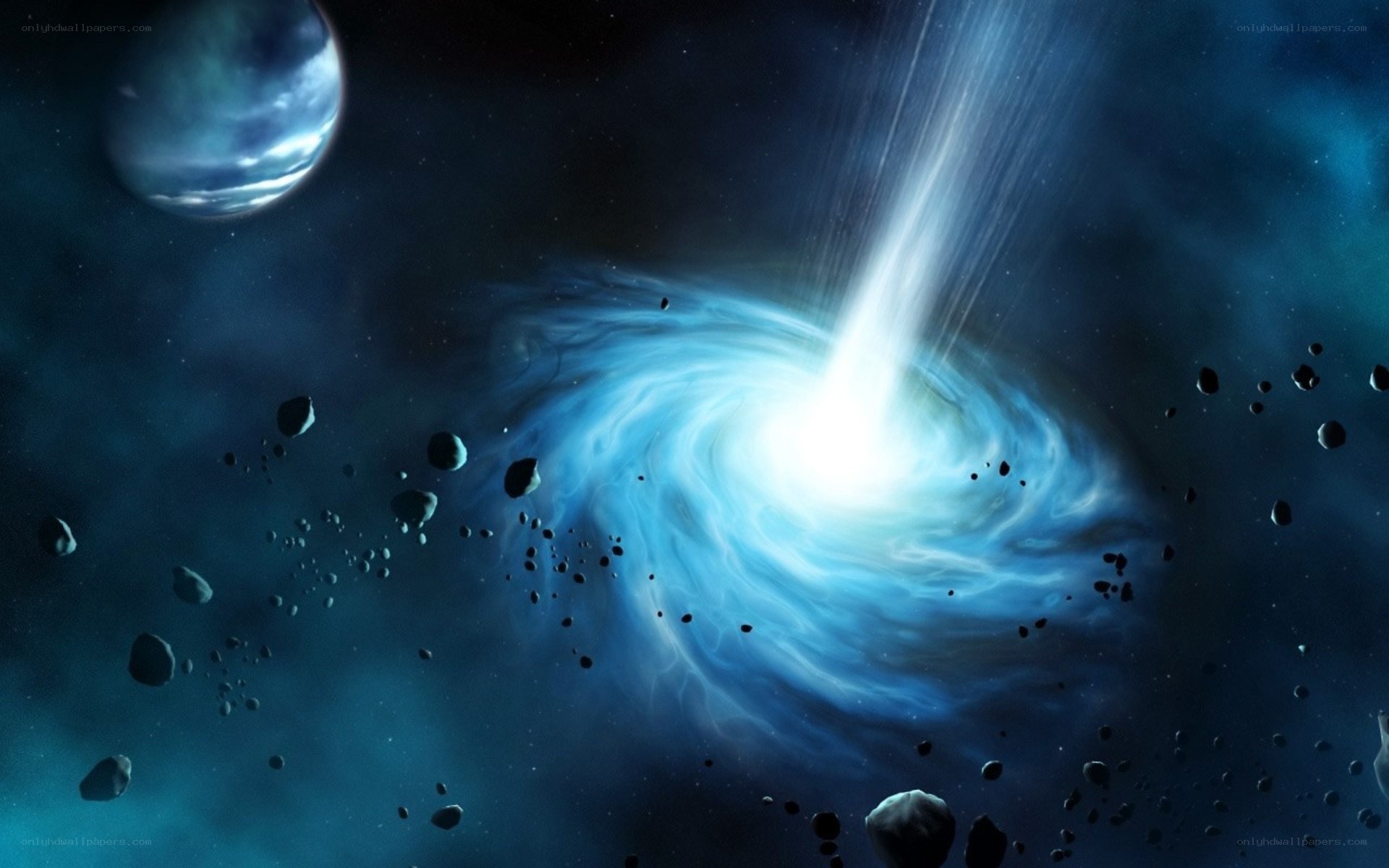 cosmic black hole scene