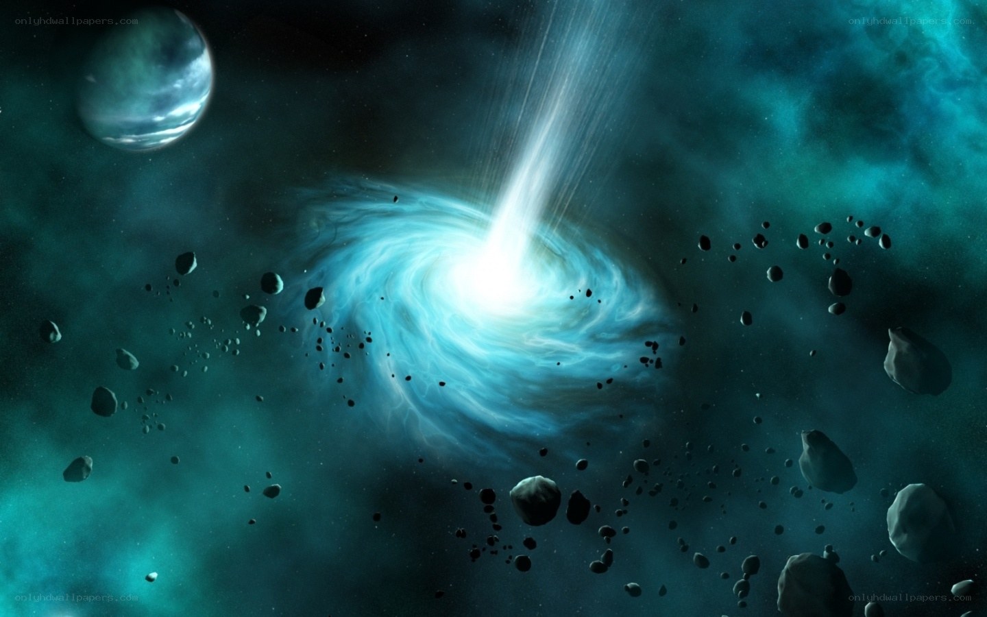 cosmic black hole scene