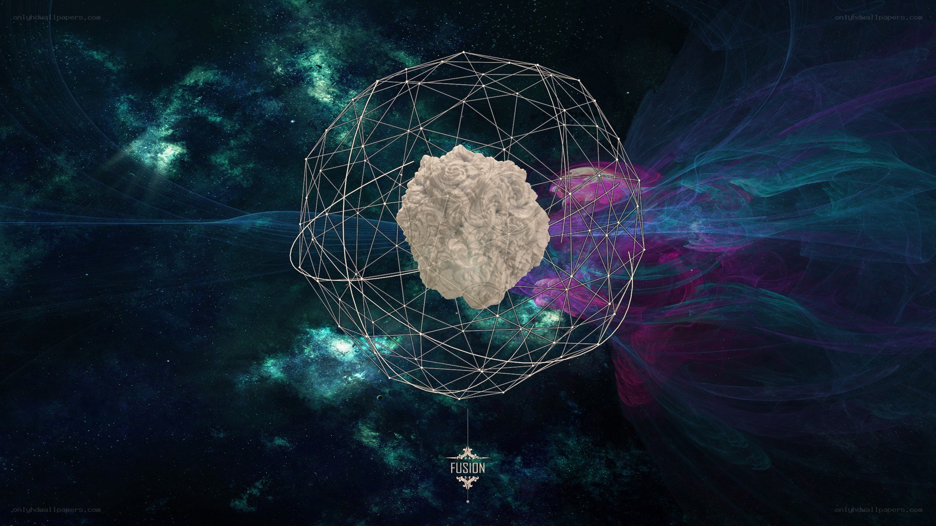 Cosmic brain in a geometric sphere