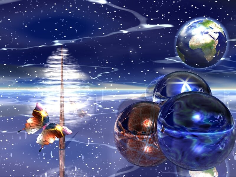 Cosmic butterfly and planets