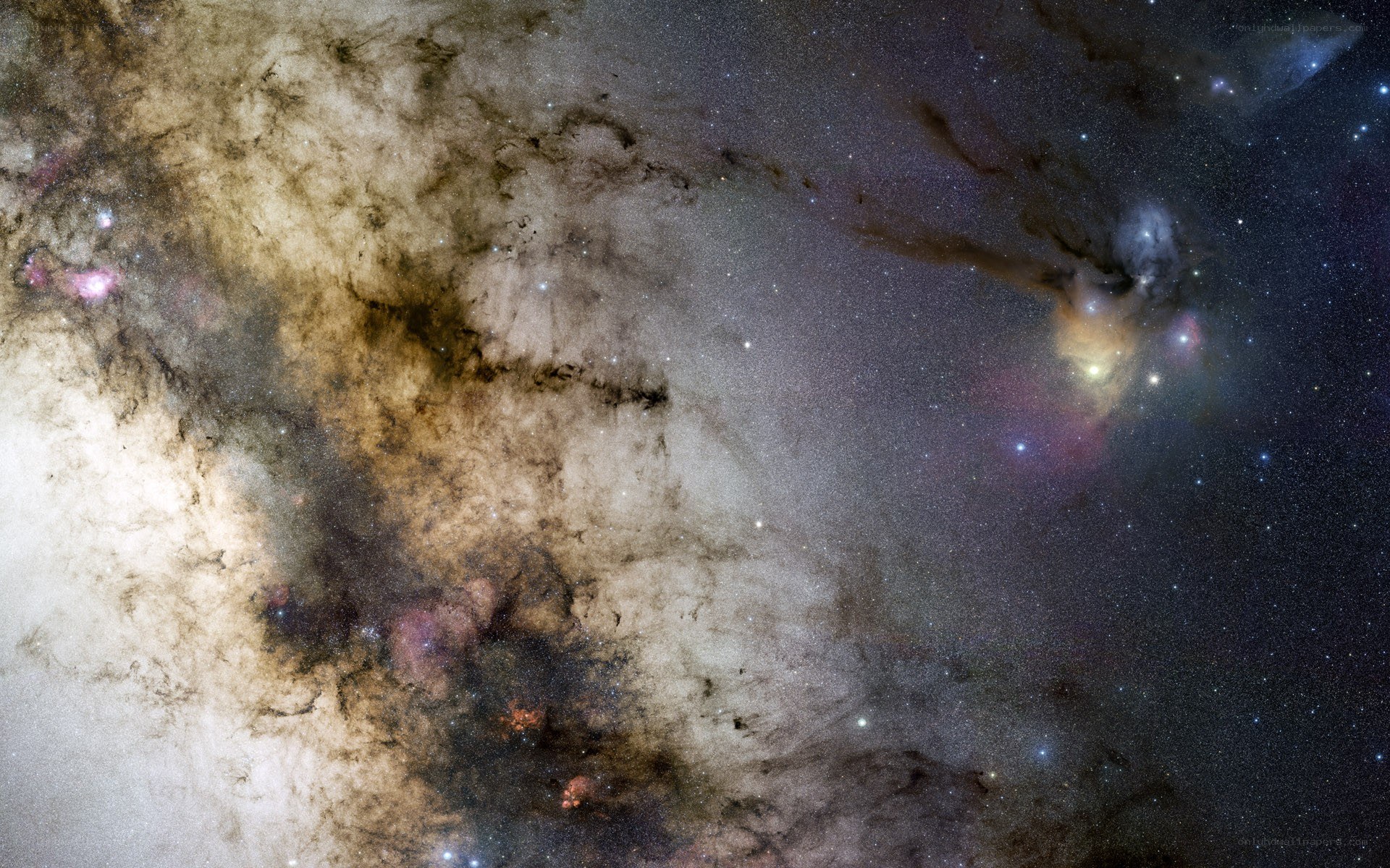 Cosmic cloud and star field