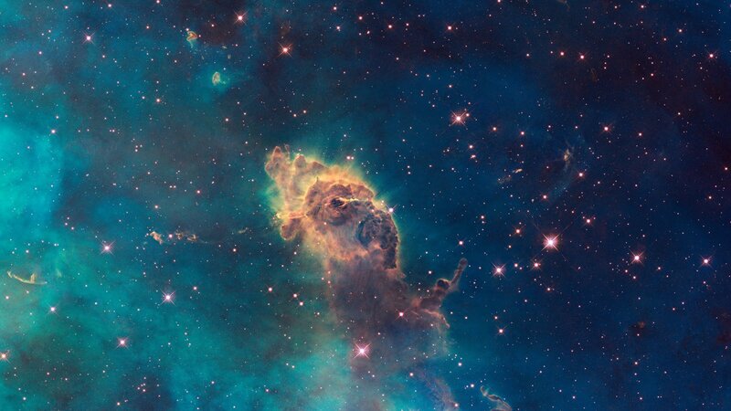 Cosmic Cloud Formation — Blue, Dramatic