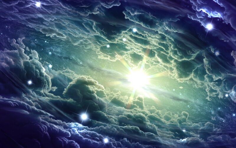 Cosmic Cloud Formation — Blue