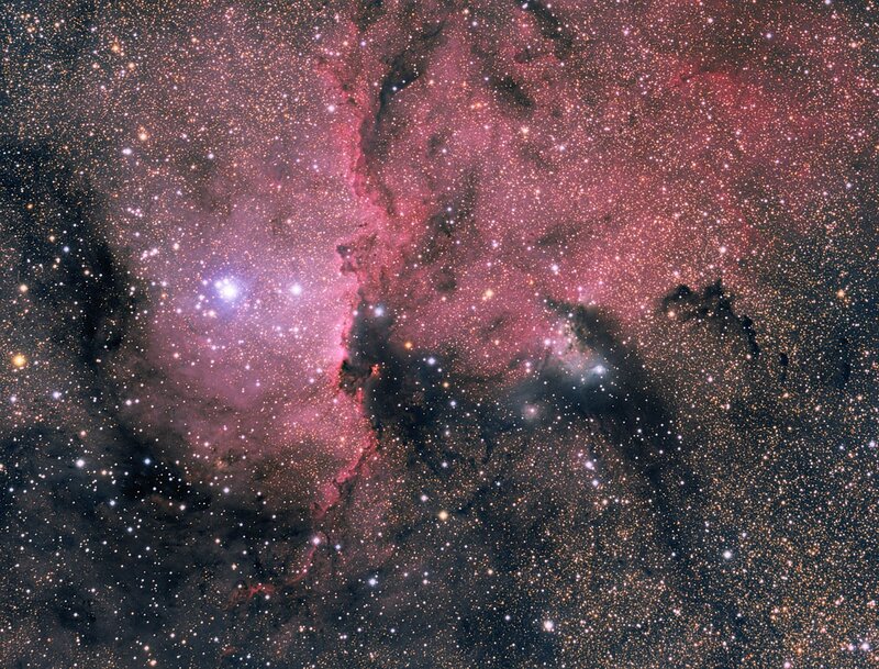 Cosmic cloud with stars