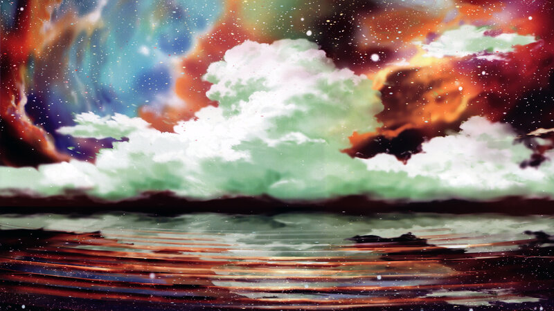 Cosmic clouds over water