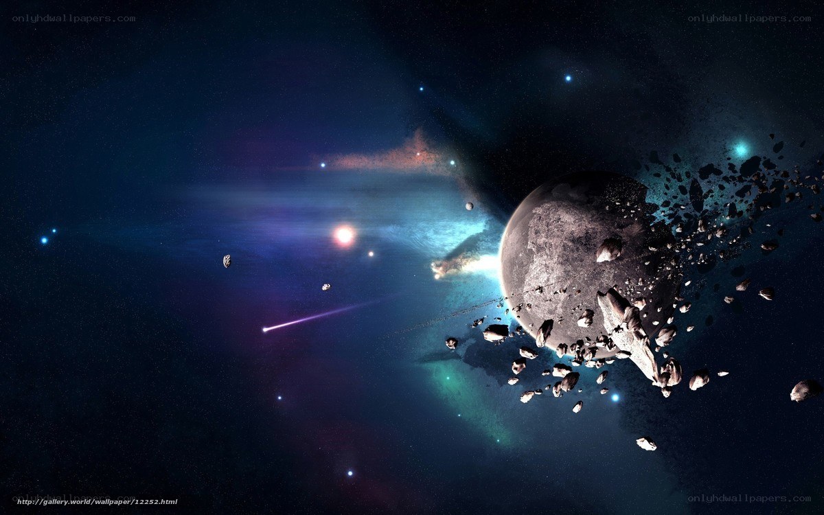 Cosmic collision in deep space