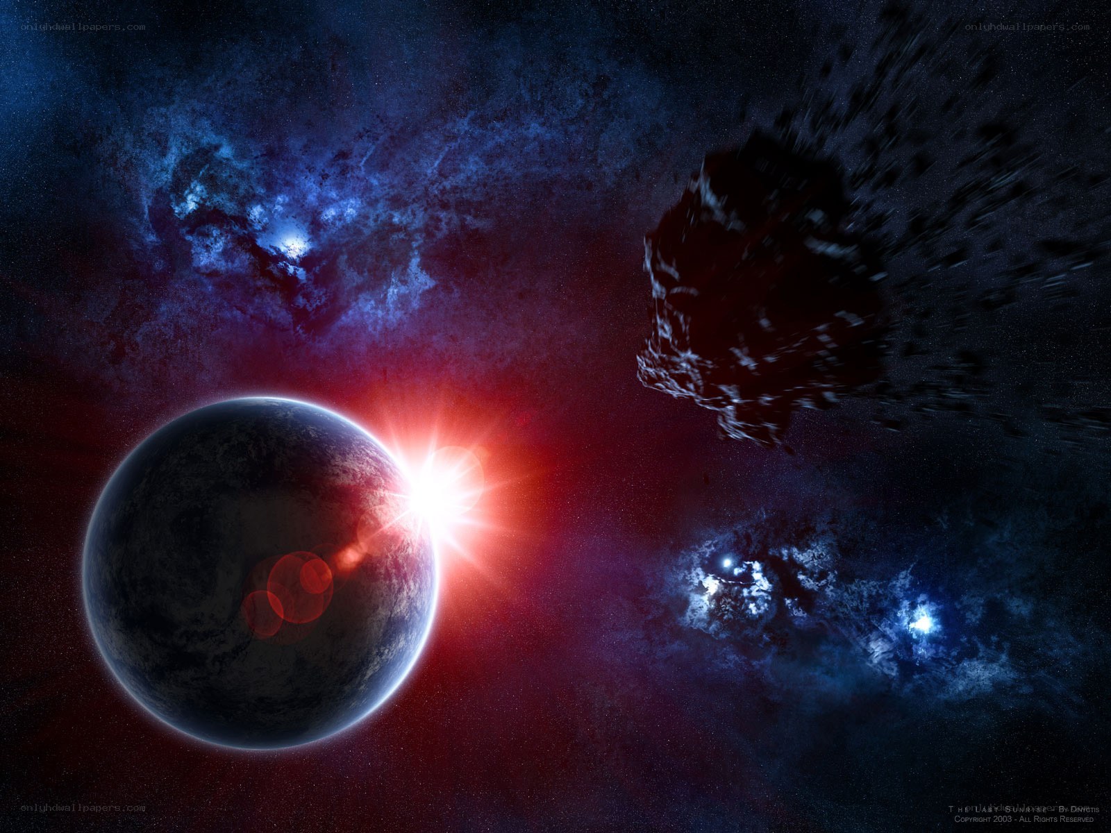 Cosmic collision in deep space