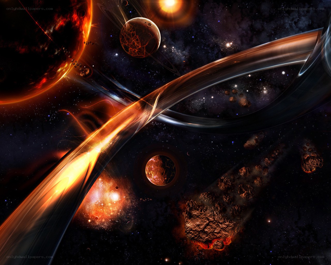Cosmic collision in deep space
