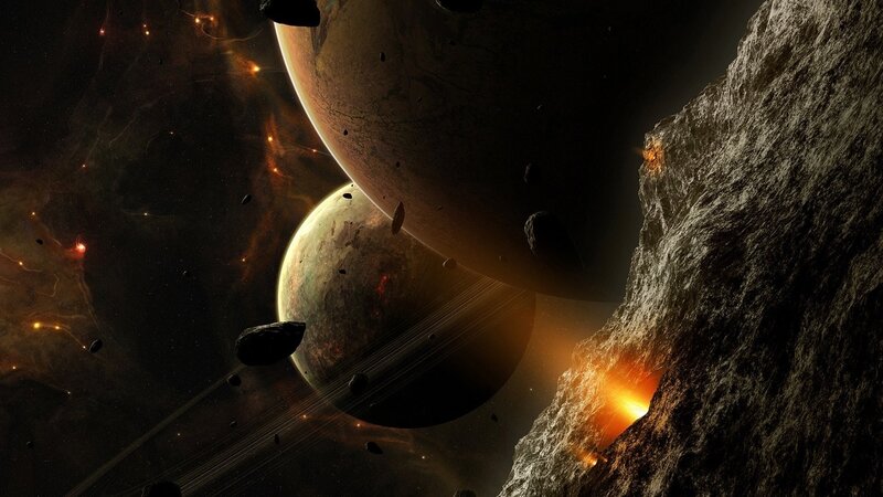 Cosmic collision in deep space