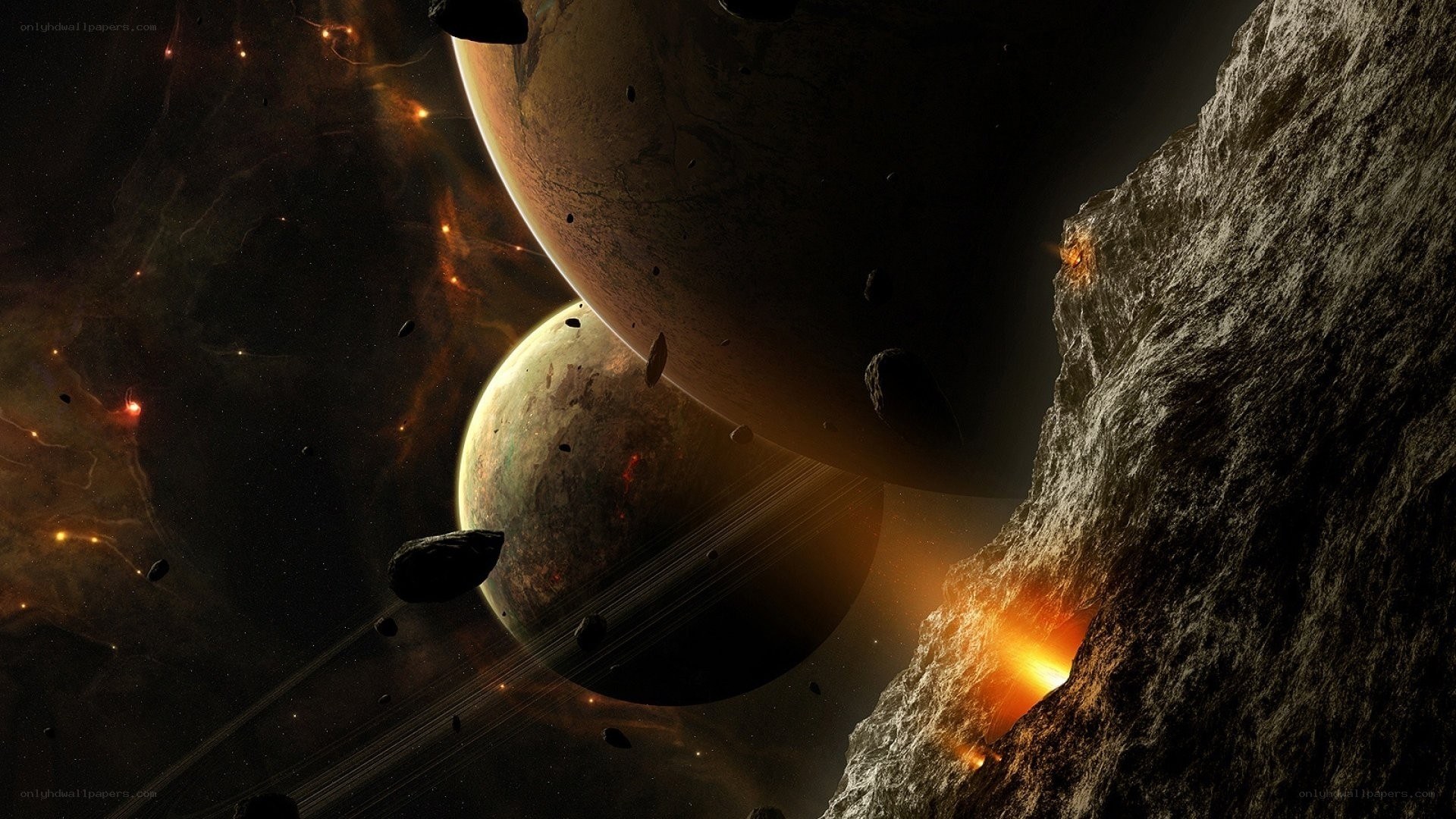 Cosmic collision in deep space