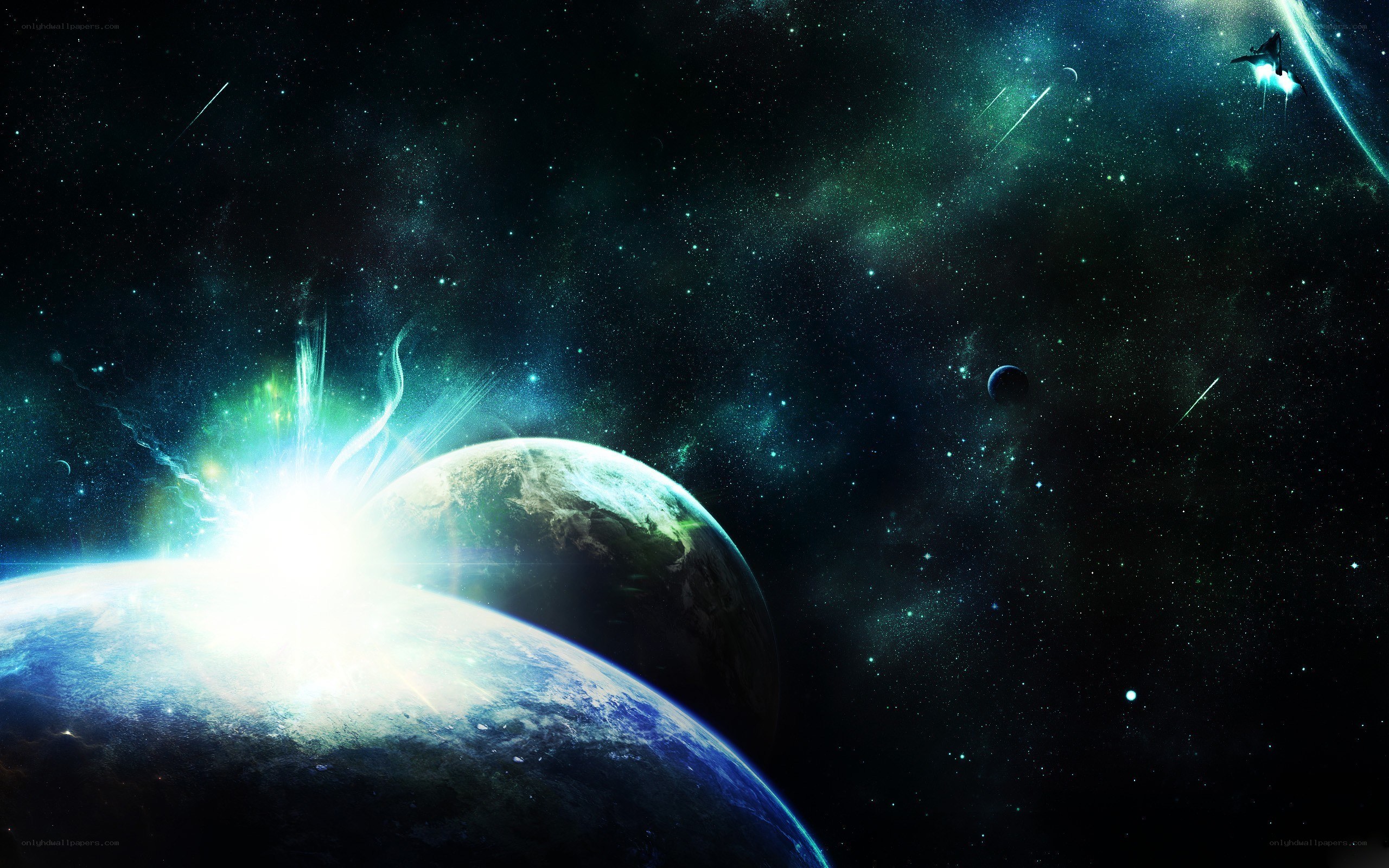 Cosmic collision in deep space