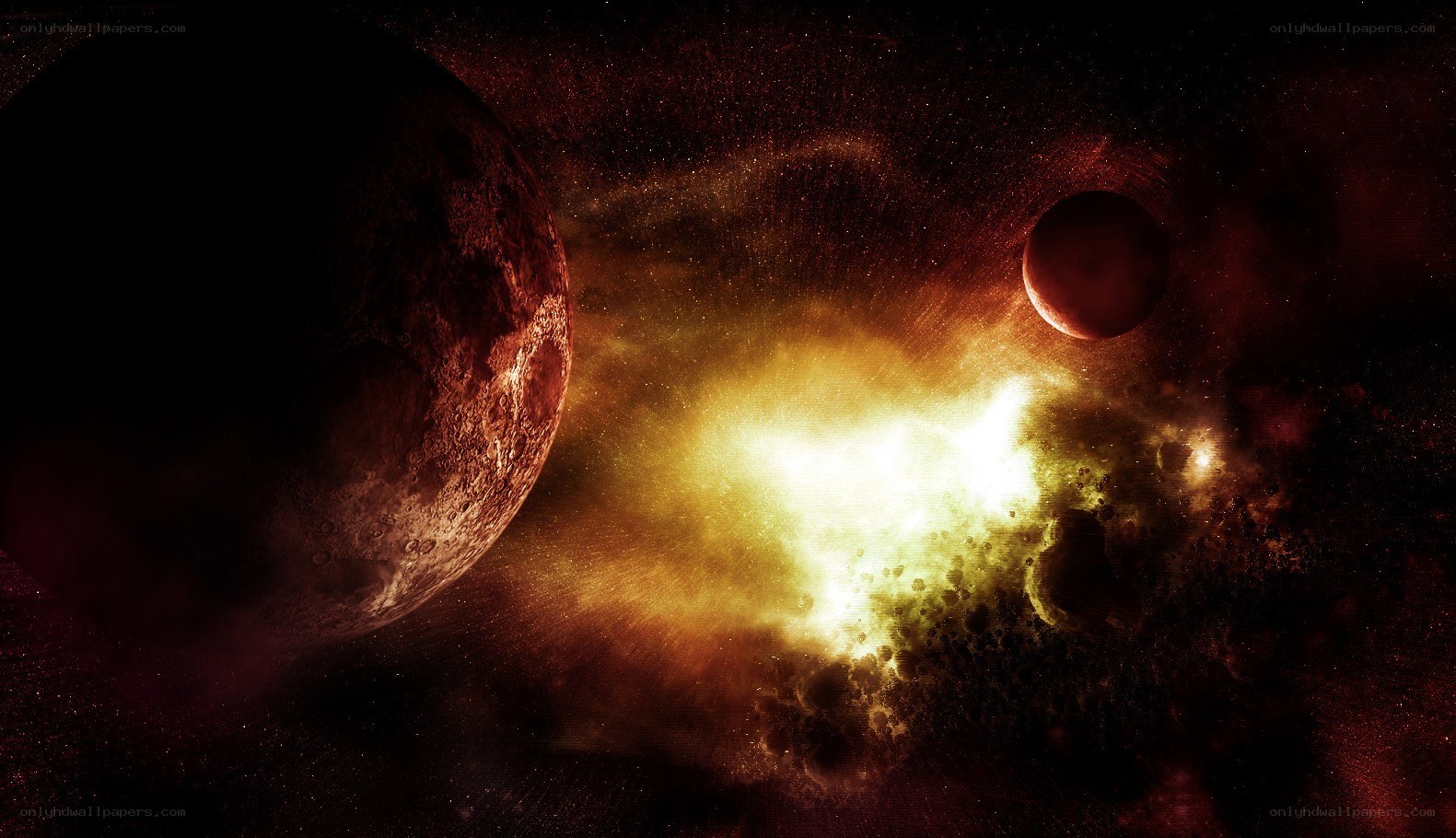 Cosmic collision in deep space