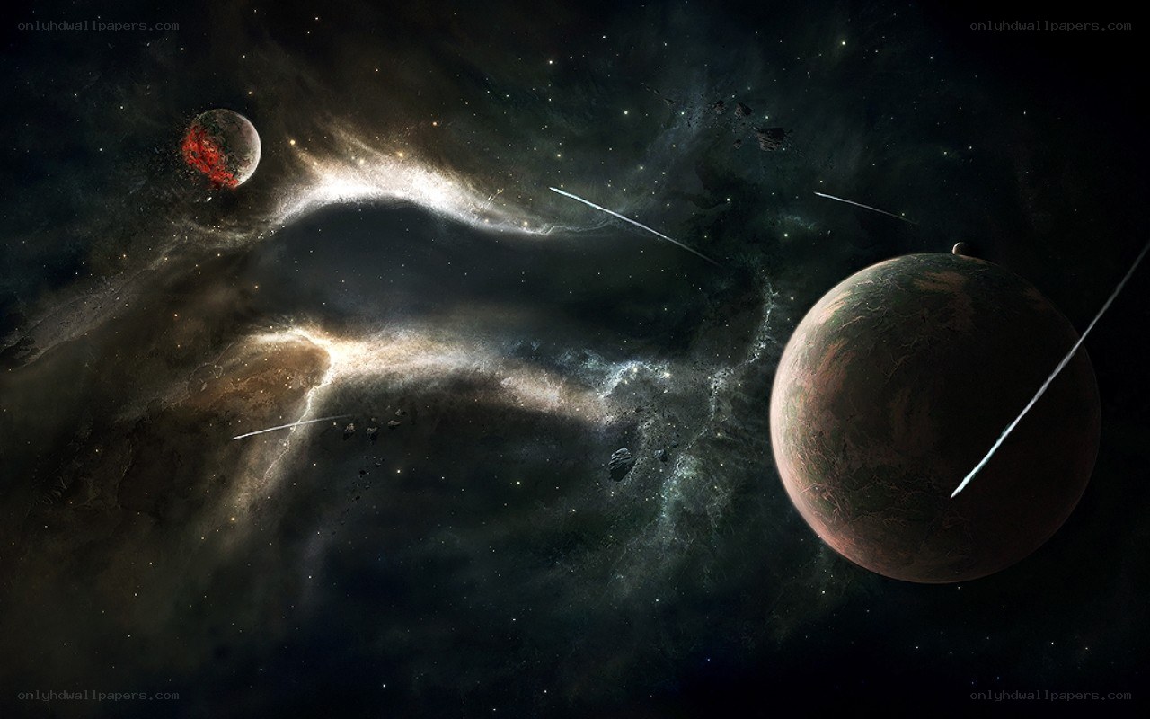 Cosmic collision in deep space