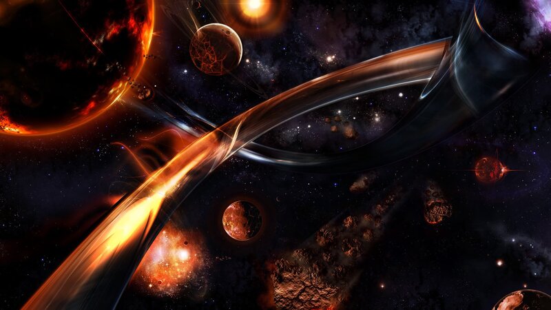 Cosmic collision in deep space