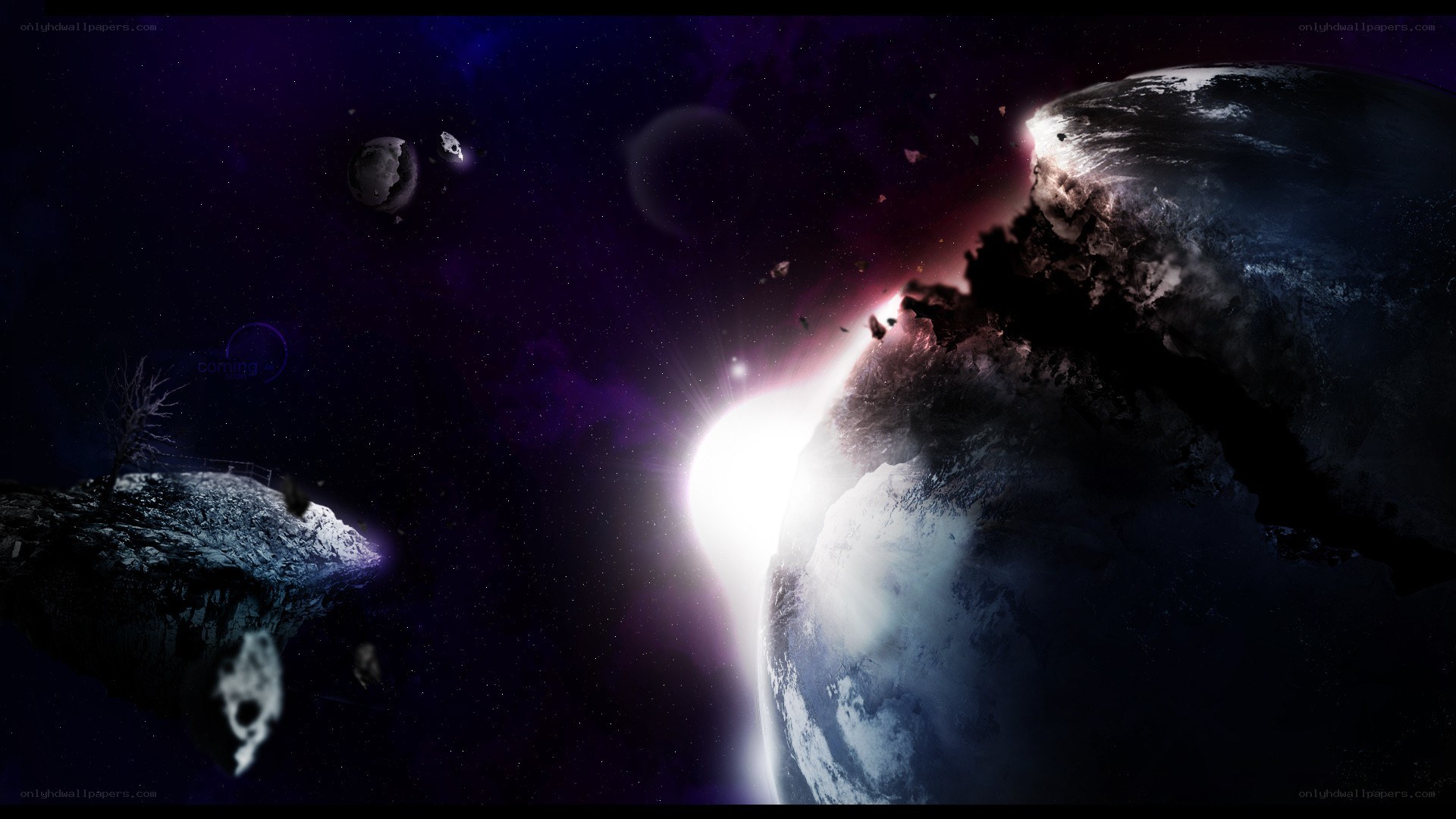 Cosmic collision in deep space