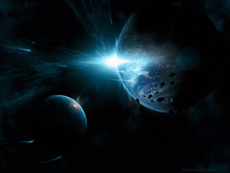 Cosmic collision in deep space