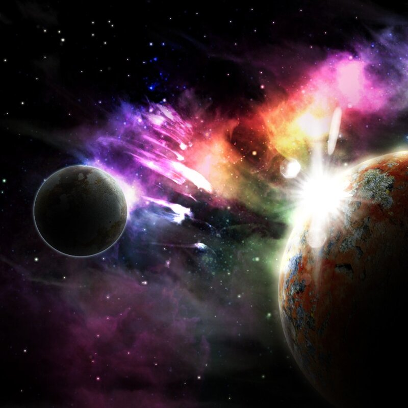 Cosmic collision in nebula