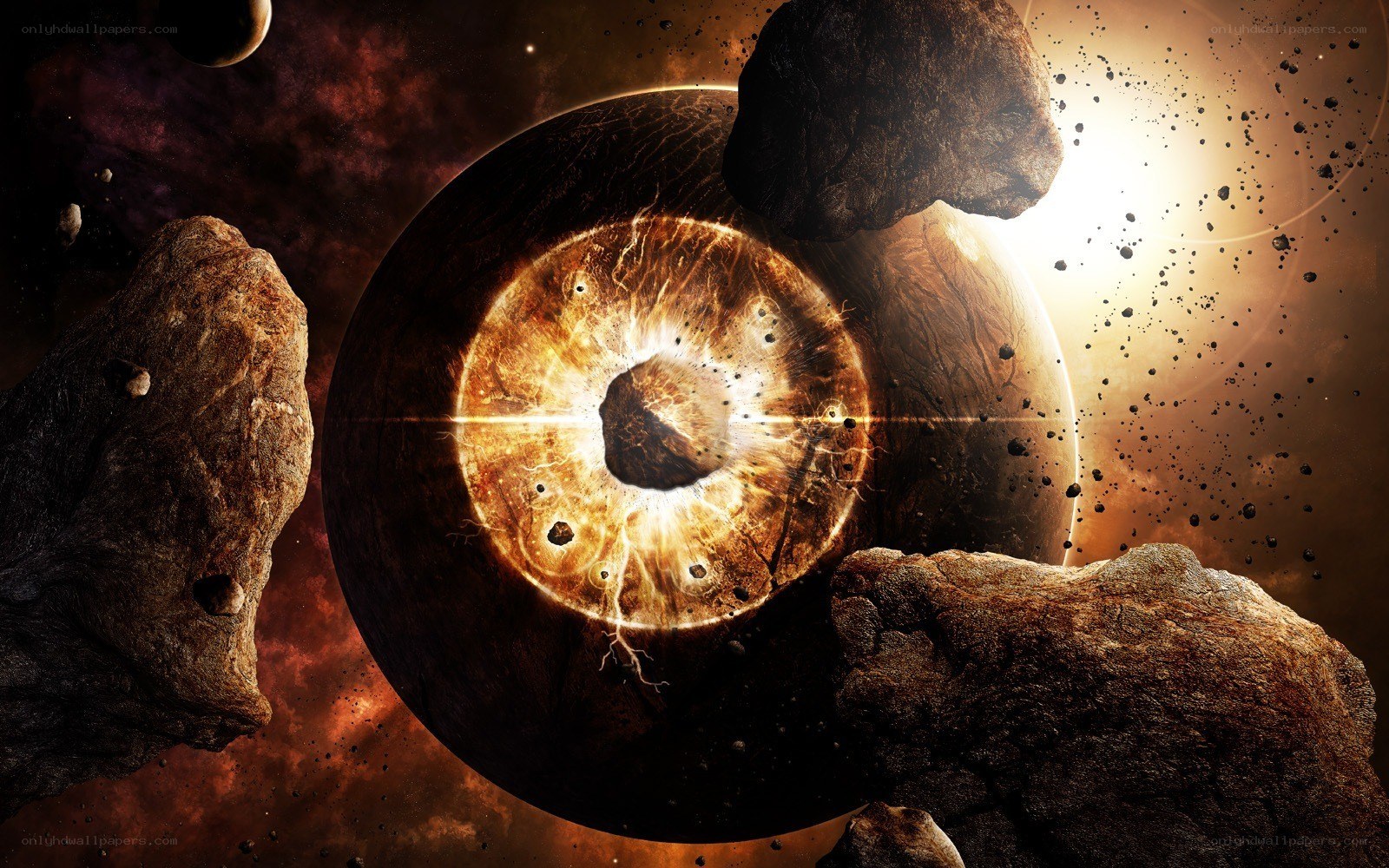 Cosmic collision in space