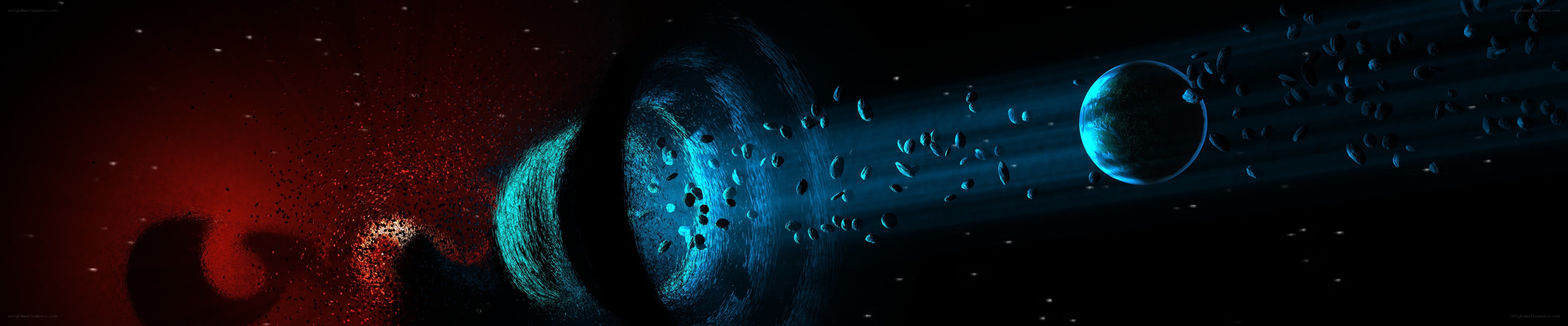 Cosmic collision in space