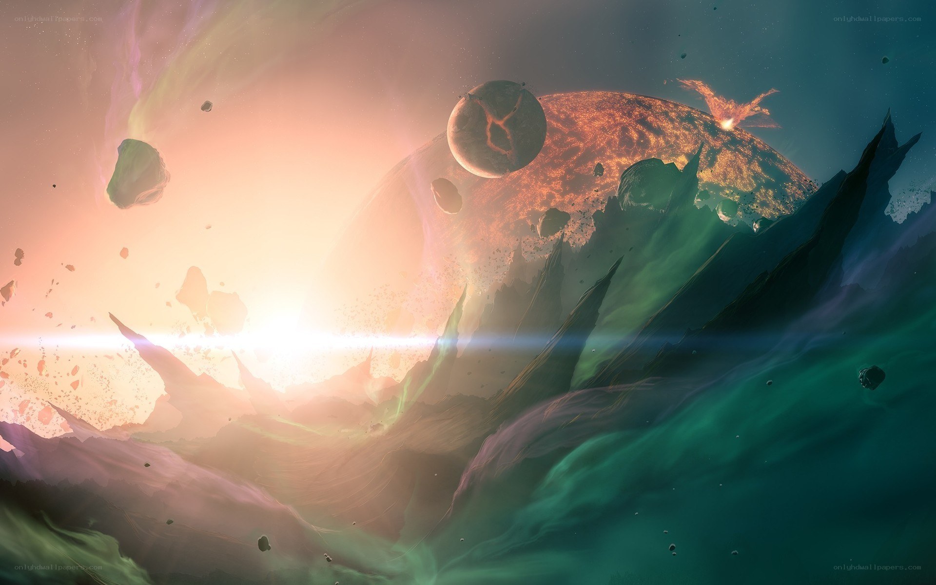 Cosmic collision in space
