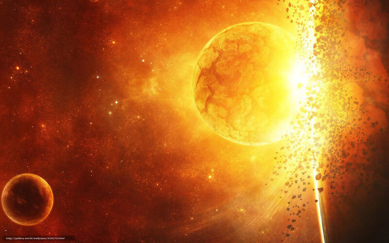 Cosmic collision in space