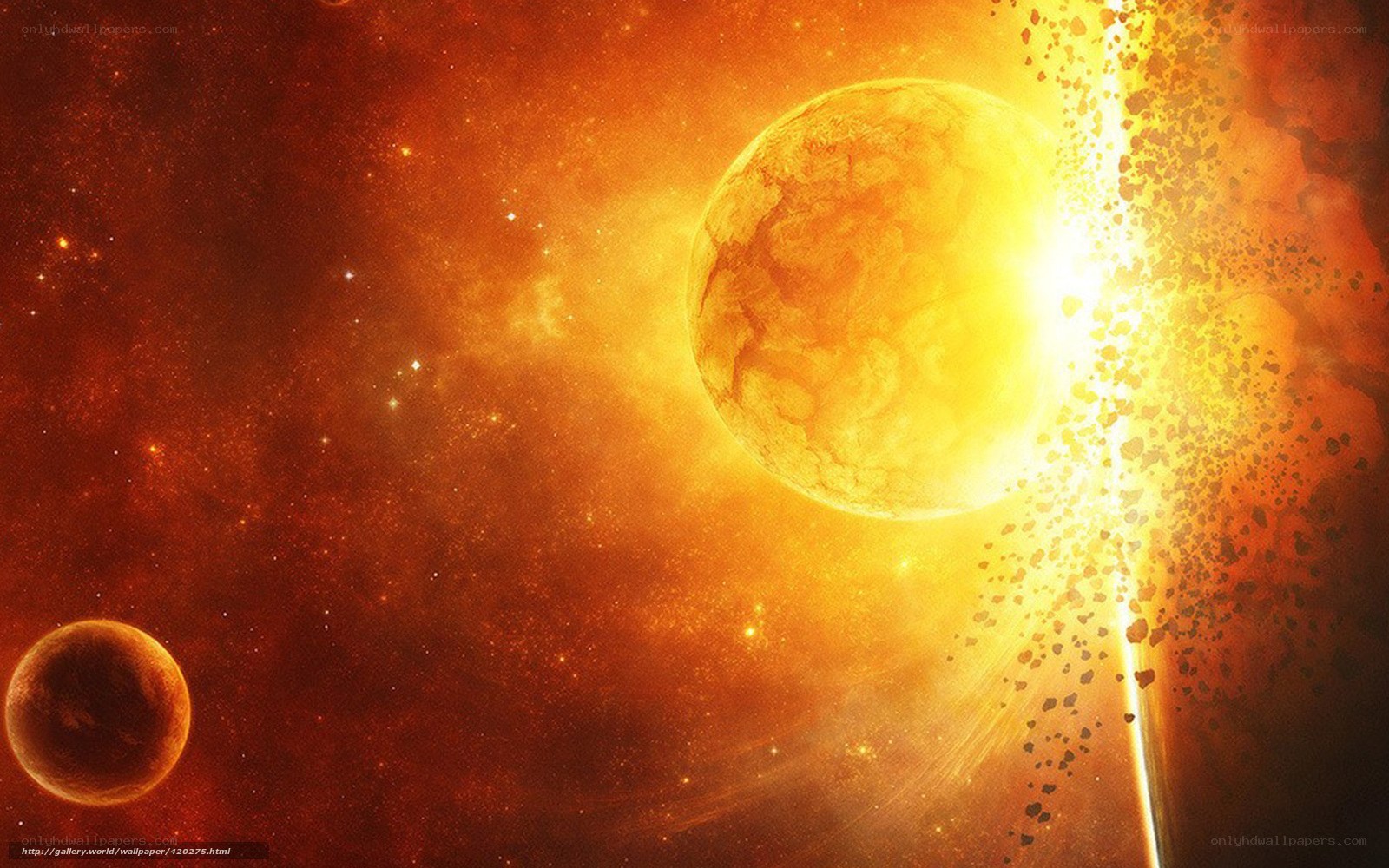 Cosmic collision in space