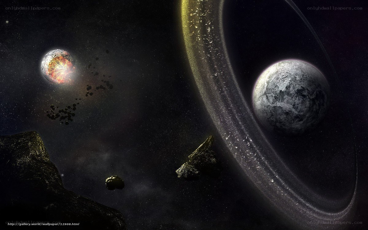 Cosmic collision in space