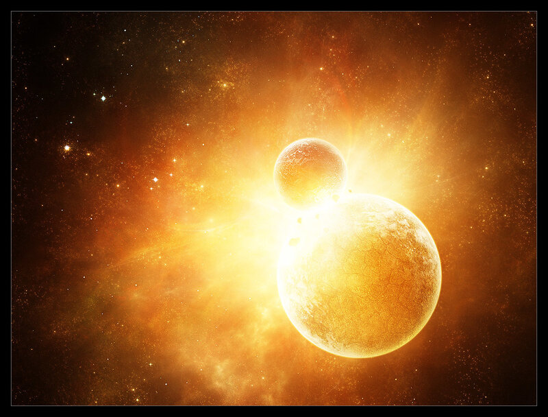 Cosmic collision in starfield