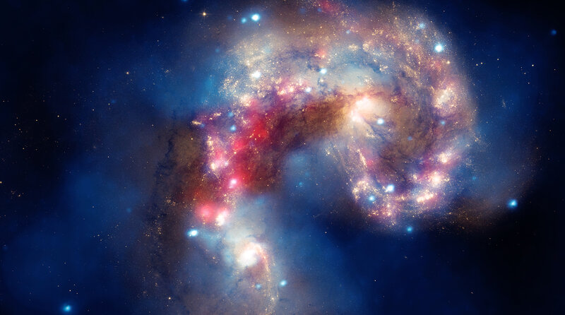 Cosmic collision of galaxies