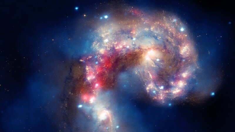 Cosmic collision of galaxies