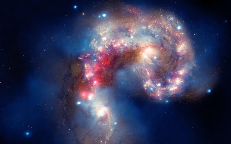 Cosmic collision of galaxies