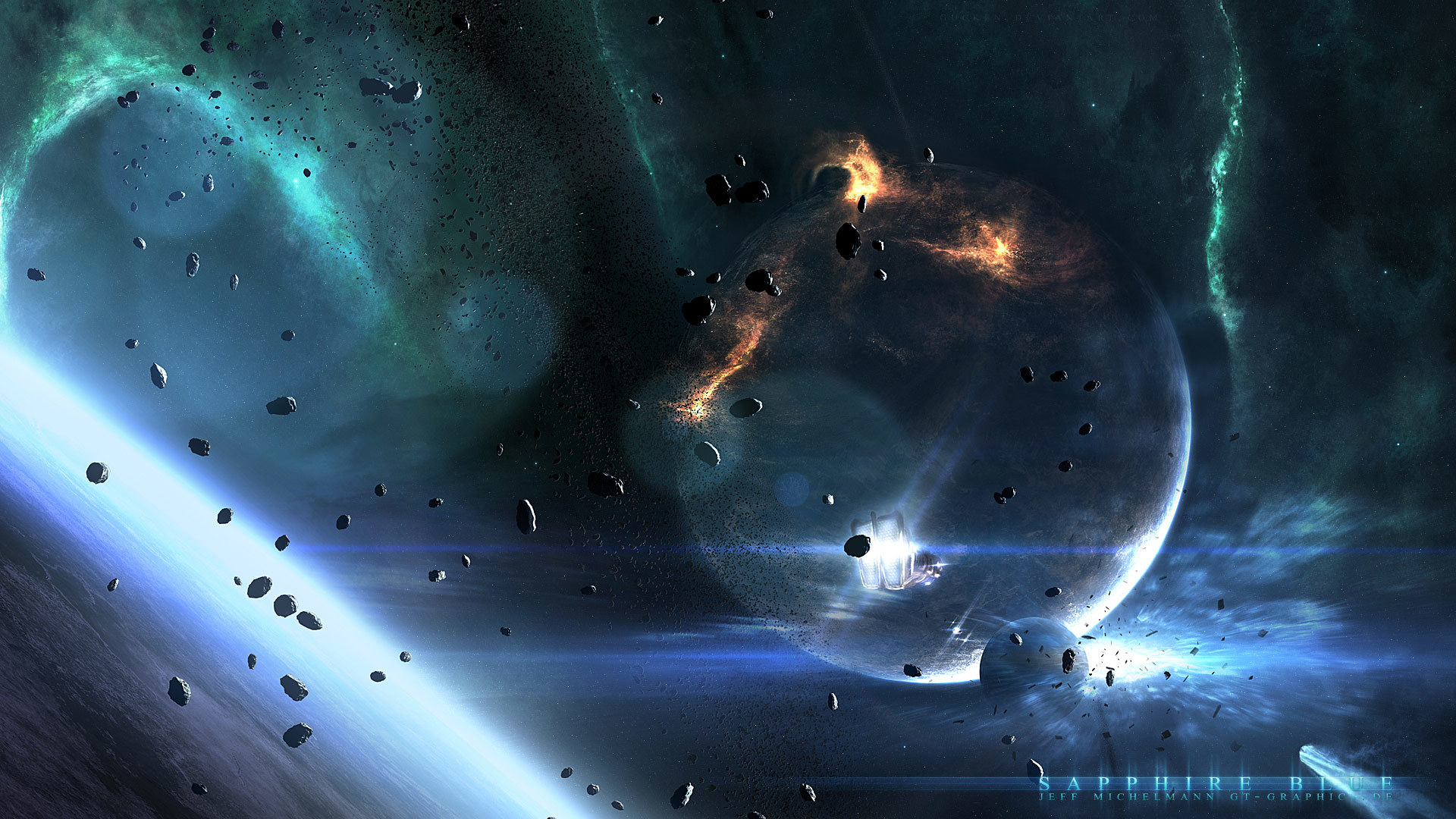 Cosmic Collision Scene
