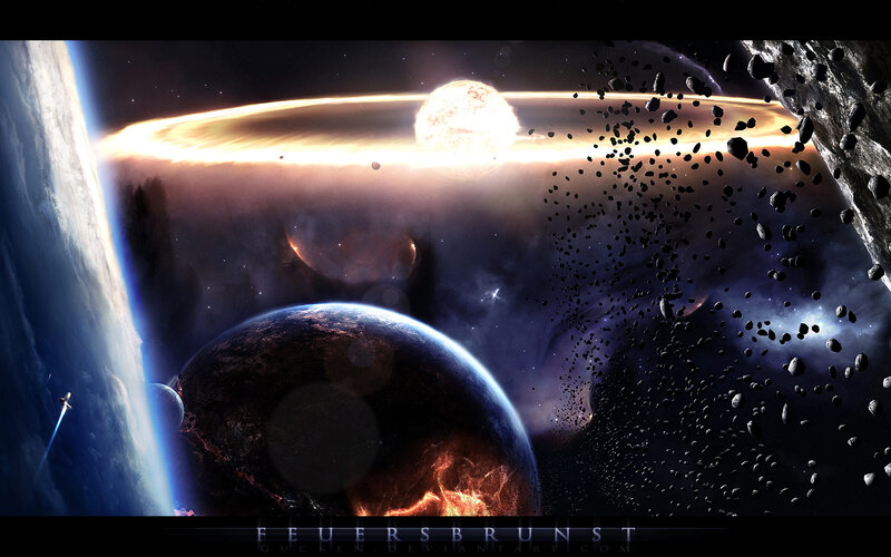 Cosmic Collision Scene