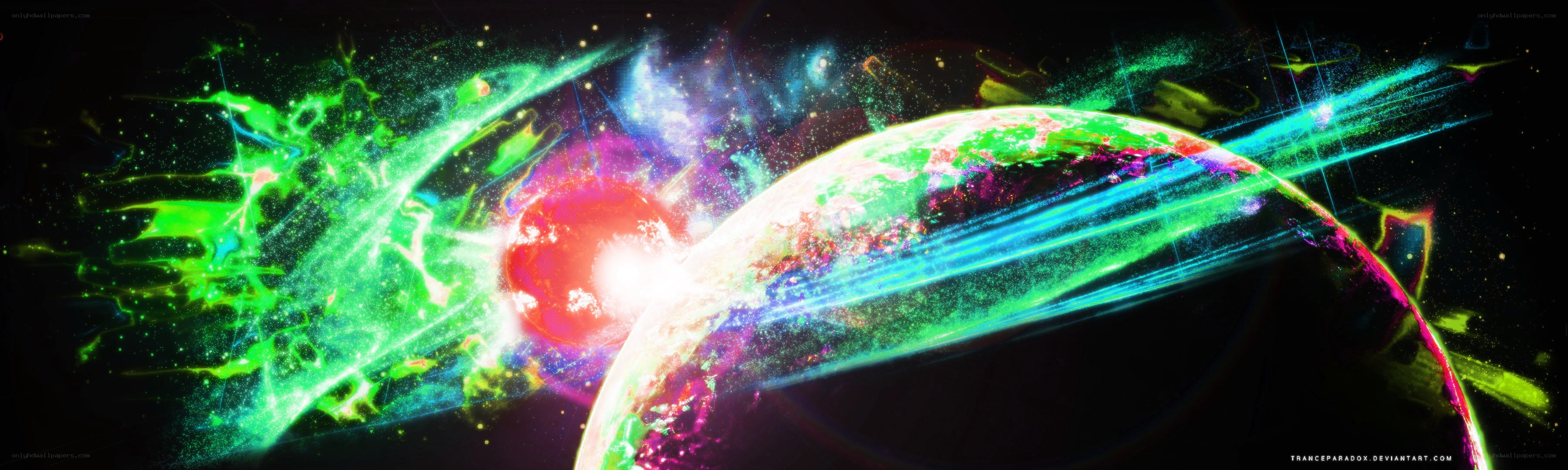 Cosmic collision with planet