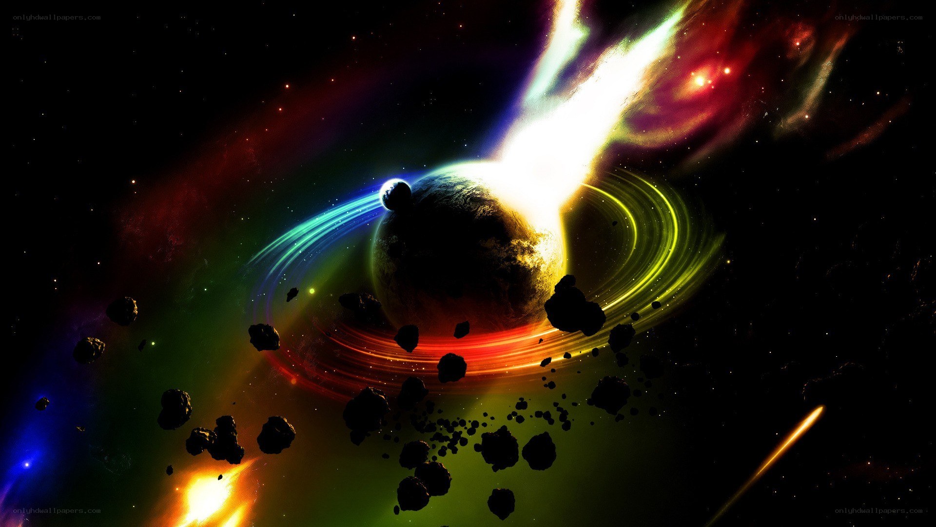 Cosmic collision with planet