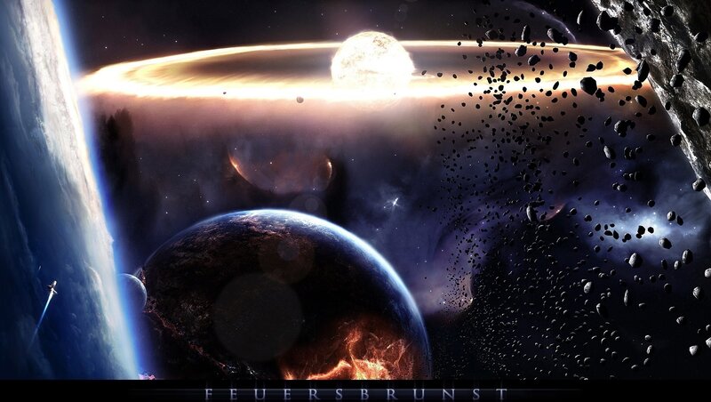 Cosmic collision with planets