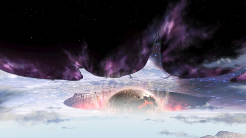 cosmic destruction scene