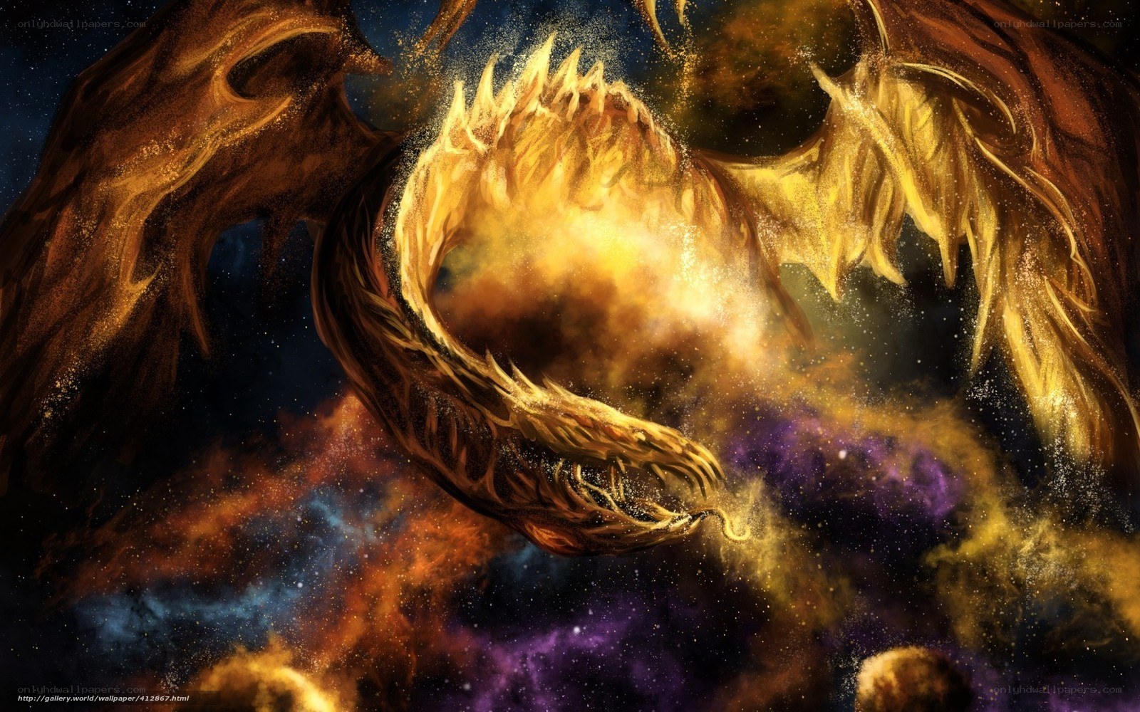 Cosmic dragon in nebula