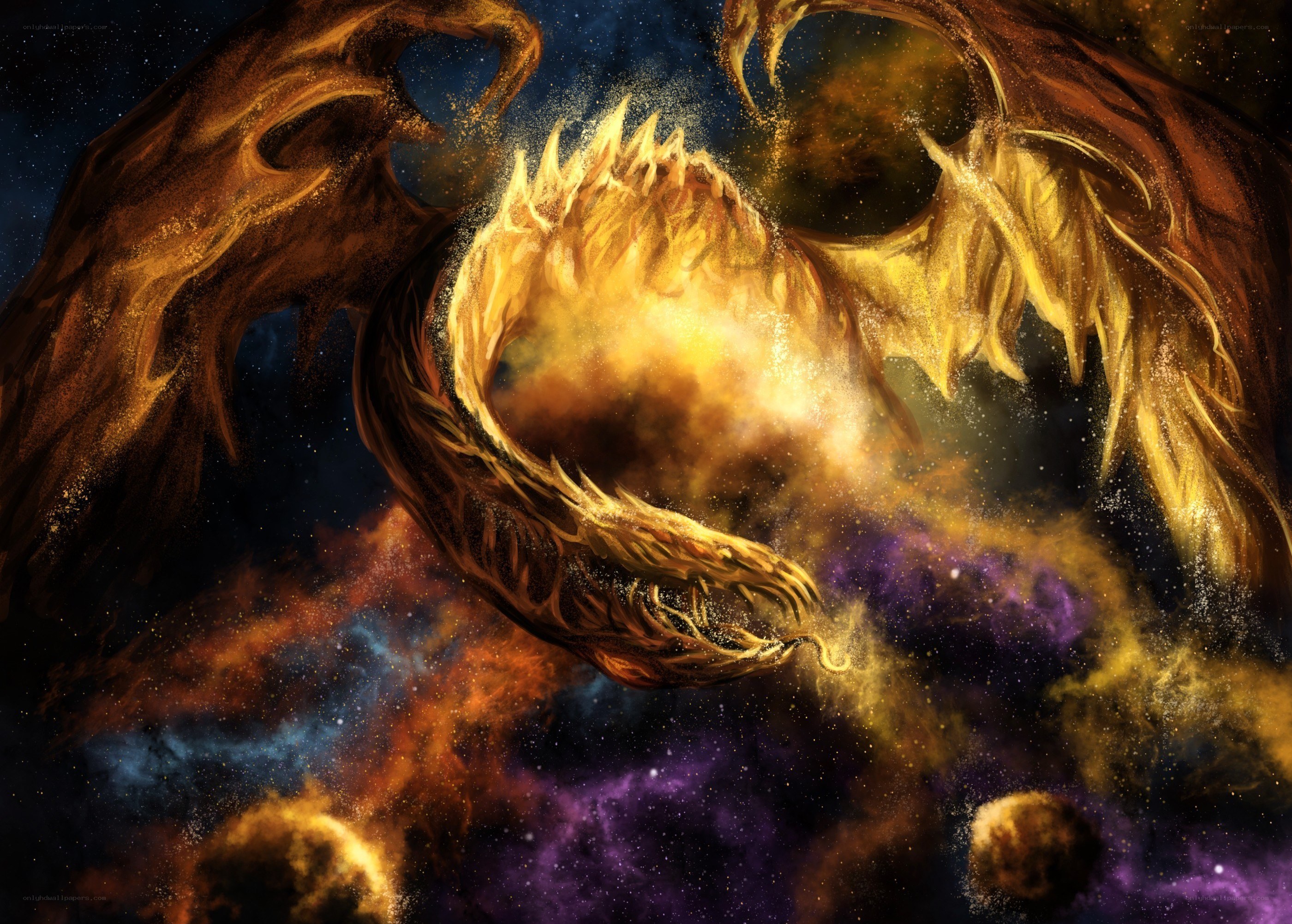 Cosmic dragon in nebula